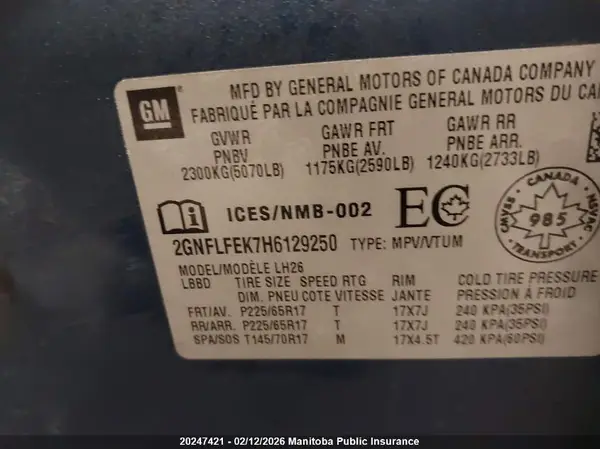 2GNFLFEK7H6129250 2017 CHEVROLET EQUINOX - Image 8