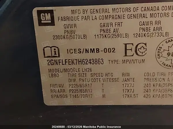 2GNFLFEK7H6243863 2017 CHEVROLET EQUINOX - Image 8