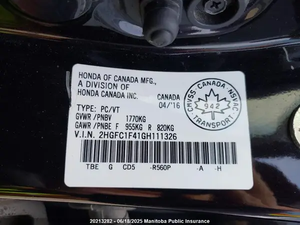 2HGFC1F41GH111326 2016 HONDA CIVIC - Image 8