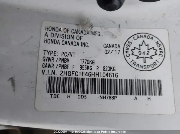 2HGFC1F46HH104616 2017 HONDA CIVIC - Image 8