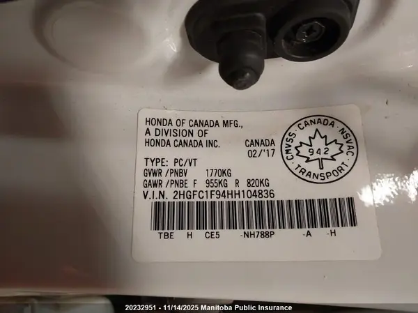 2HGFC1F94HH104836 2017 HONDA CIVIC - Image 8