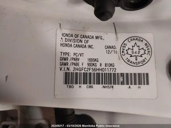 2HGFC2F56HH011772 2017 HONDA CIVIC - Image 8