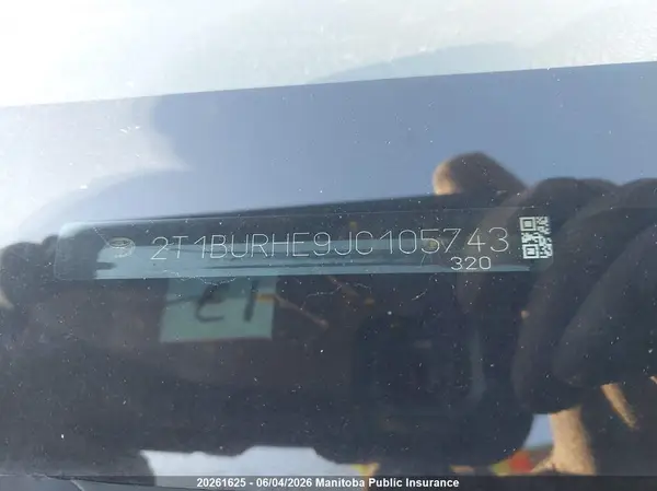 2T1BURHE9JC105743 2018 TOYOTA COROLLA - Image 8