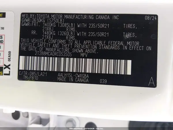 2T2BBMCA0RC053505 2024 LEXUS RX - Image 8