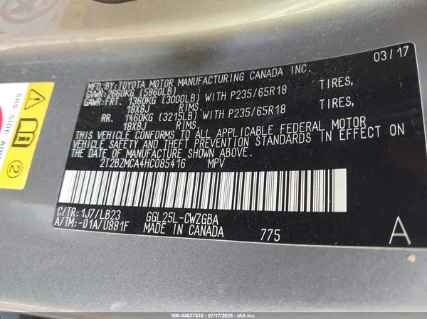 2T2BZMCA4HC085416 2017 LEXUS RX - Image 8