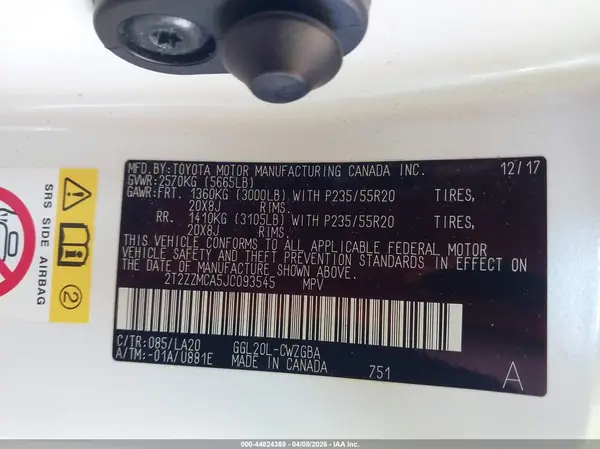 2T2ZZMCA5JC093545 2018 LEXUS RX - Image 8