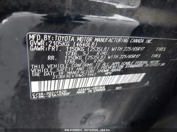 2T3BFREV1HW571942 2017 TOYOTA RAV 4 - Image 8