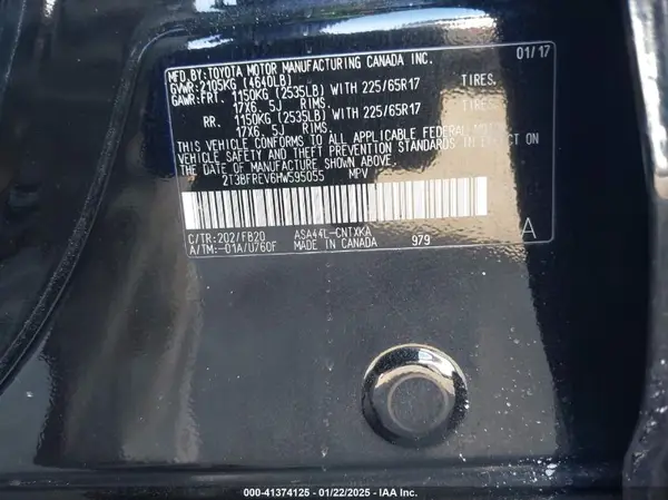 2T3BFREV6HW595055 2017 TOYOTA RAV 4 - Image 8