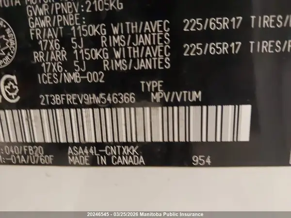 2T3BFREV9HW546366 2017 TOYOTA RAV 4 - Image 8