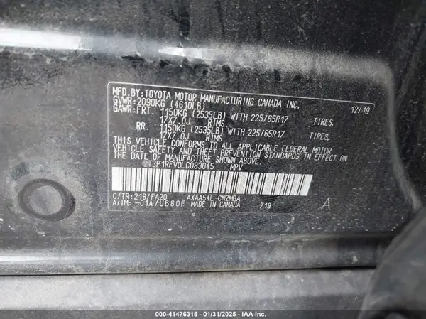 2T3P1RFV0LC083045 2020 TOYOTA RAV 4 - Image 8