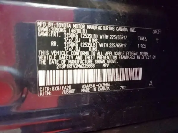 2T3P1RFV2MW225668 2021 TOYOTA RAV 4 - Image 8