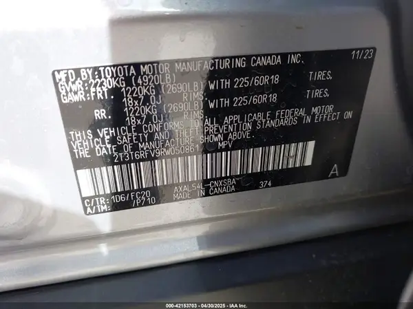 2T3T6RFV9RW050861 2024 TOYOTA RAV 4 - Image 8