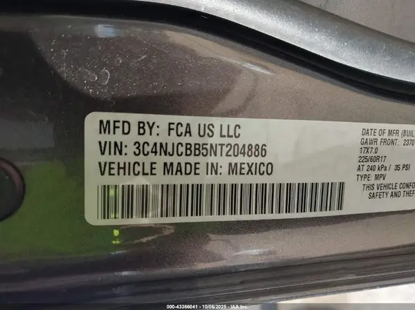 3C4NJCBB5NT204886 2022 JEEP COMPASS - Image 8