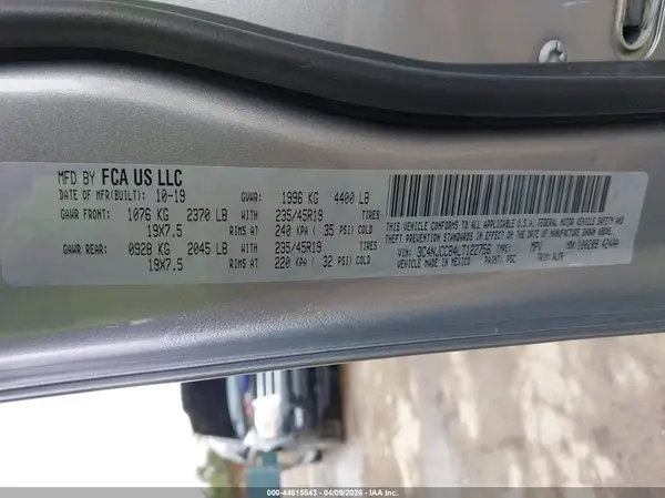 3C4NJCCB4LT122756 2020 JEEP COMPASS - Image 8