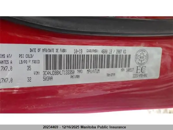 3C4NJDBBXLT133350 2020 JEEP COMPASS - Image 8