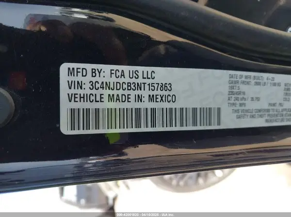 3C4NJDCB3NT157863 2022 JEEP COMPASS - Image 8