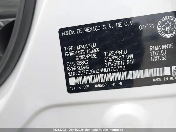3CZRU6H24NM100752 2022 HONDA HR-V - Image 8