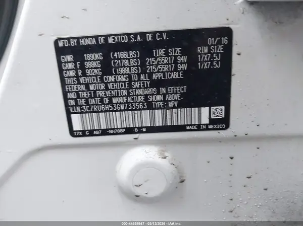 3CZRU6H53GM733563 2016 HONDA HR-V - Image 8