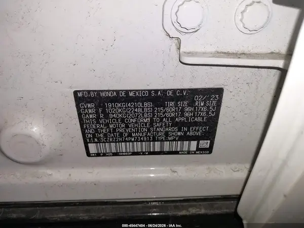 3CZRZ2H74PM734913 2023 HONDA HR-V - Image 8