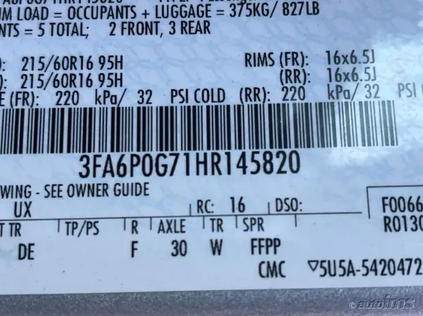 3FA6P0G71HR145820 2017 FORD FUSION - Image 1
