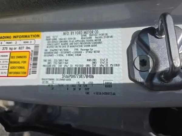 3FA6P0H77JR178406 2018 FORD FUSION - Image 8