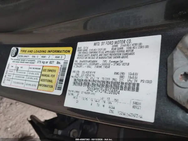 3FA6P0T95HR268804 2017 FORD FUSION - Image 8