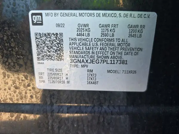 3GNAXJEG7PL117381 2023 CHEVROLET EQUINOX - Image 8