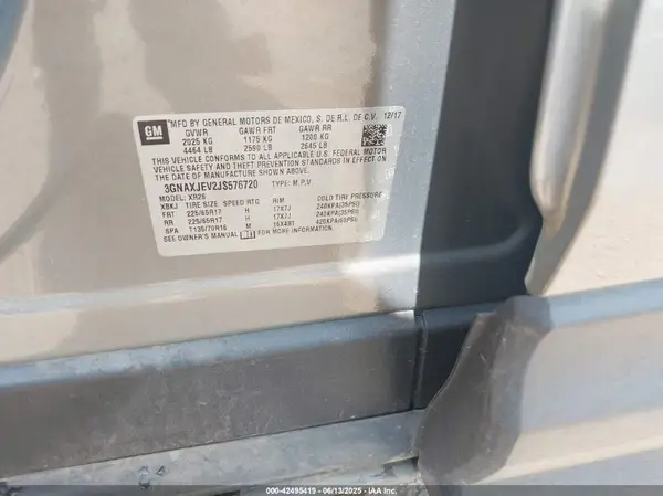 3GNAXJEV2JS576720 2018 CHEVROLET EQUINOX - Image 8