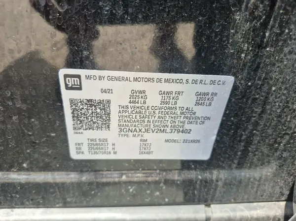 3GNAXJEV2ML379402 2021 CHEVROLET EQUINOX - Image 8