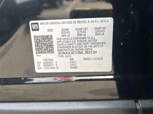 3GNAXJEV2ML392134 2021 CHEVROLET EQUINOX - Image 8