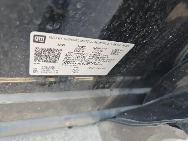 3GNAXJEV2NL134424 2022 CHEVROLET EQUINOX - Image 2