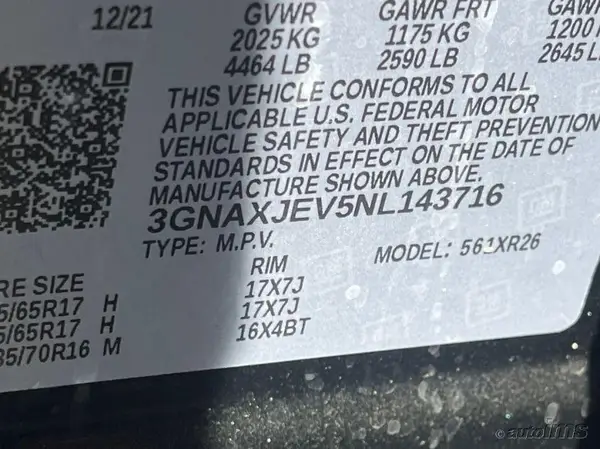 3GNAXJEV5NL143716 2022 CHEVROLET EQUINOX - Image 8