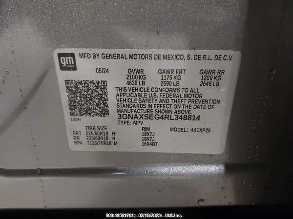 3GNAXSEG4RL348814 2024 CHEVROLET EQUINOX - Image 8