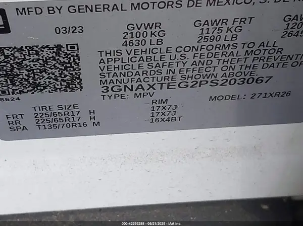 3GNAXTEG2PS203067 2023 CHEVROLET EQUINOX - Image 8