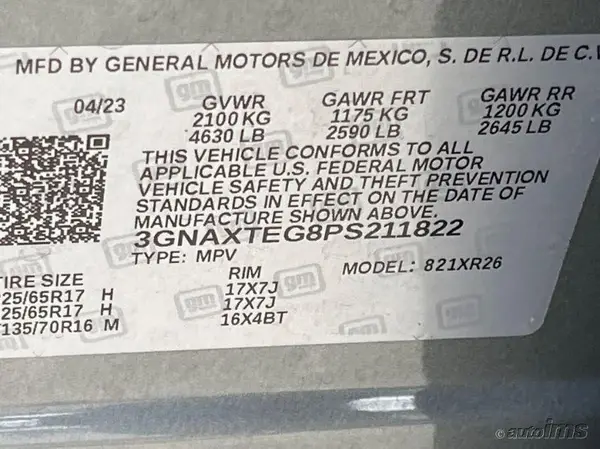 3GNAXTEG8PS211822 2023 CHEVROLET EQUINOX - Image 2