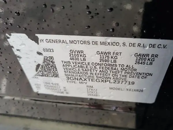 3GNAXTEGXPL237719 2023 CHEVROLET EQUINOX - Image 1