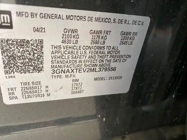 3GNAXTEV2ML379556 2021 CHEVROLET EQUINOX - Image 8