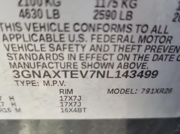3GNAXTEV7NL143499 2022 CHEVROLET EQUINOX - Image 8