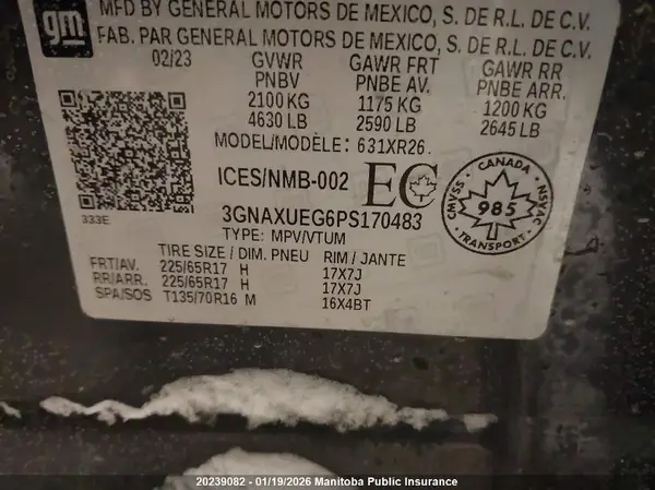 3GNAXUEG6PS170483 2023 CHEVROLET EQUINOX - Image 8