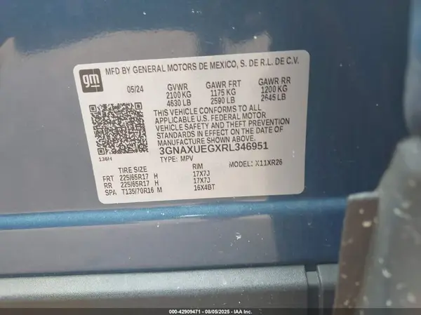 3GNAXUEGXRL346951 2024 CHEVROLET EQUINOX - Image 8