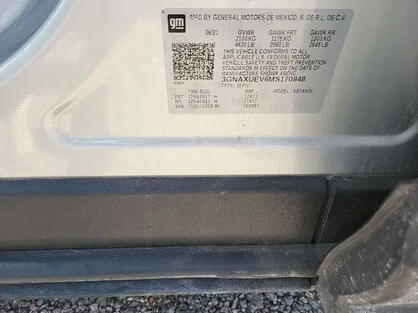 3GNAXUEV6MS170848 2021 CHEVROLET EQUINOX - Image 8