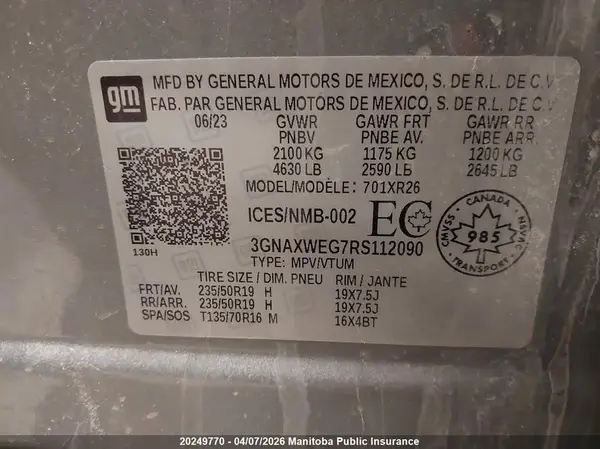 3GNAXWEG7RS112090 2024 CHEVROLET EQUINOX - Image 8