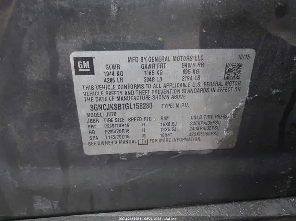 3GNCJKSB7GL158280 2016 CHEVROLET TRAX - Image 8