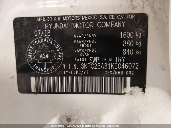 3KPC25A31KE046072 2019 HYUNDAI ACCENT - Image 8