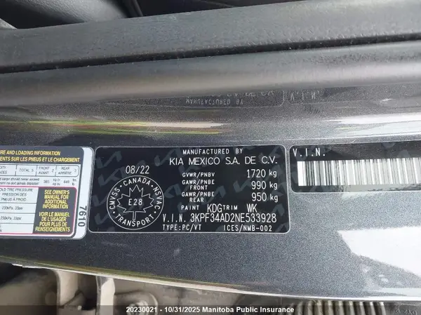 3KPF34AD2NE533928 2022 KIA FORTE - Image 8