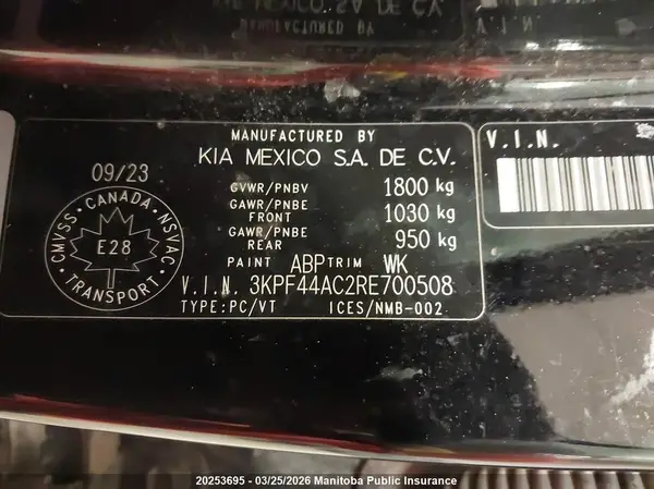 3KPF44AC2RE700508 2024 KIA FORTE - Image 8