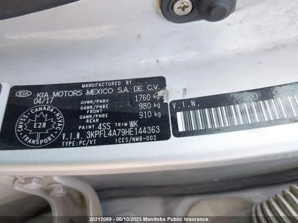 3KPFL4A79HE144363 2017 KIA FORTE - Image 8