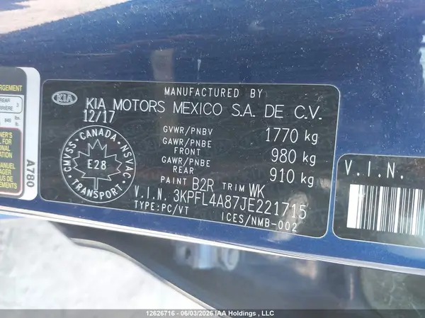 3KPFL4A87JE221715 2018 KIA FORTE - Image 8