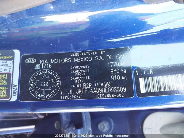 3KPFL4A89HE093309 2017 KIA FORTE - Image 8