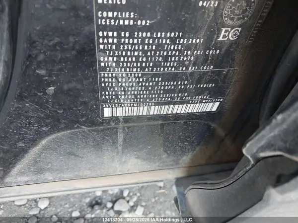 3VV2B7AX5PM102295 2023 VOLKSWAGEN TIGUAN - Image 8